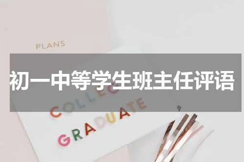初一中等学生班主任评语