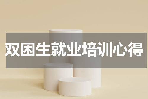 双困生就业培训心得