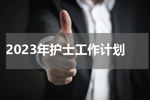 2023年护士工作计划