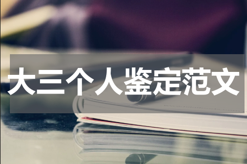 大三个人鉴定范文