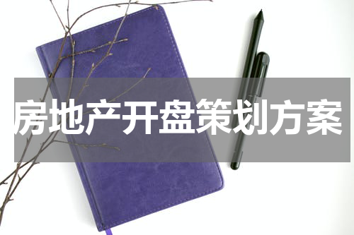房地产开盘策划方案