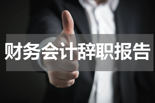 财务会计辞职报告
