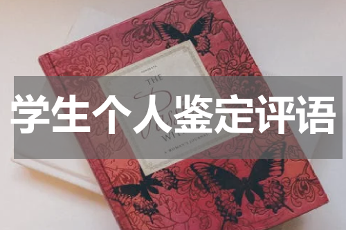 学生个人鉴定评语