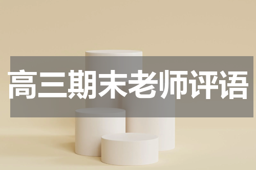 高三期末老师评语