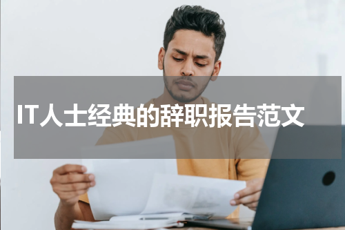 IT人士经典的辞职报告范文
