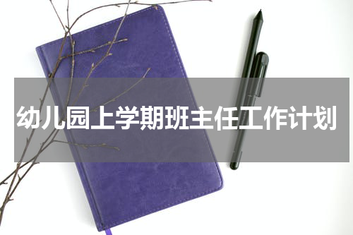幼儿园上学期班主任工作计划