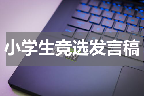 小学生竞选发言稿