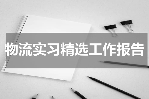 物流实习精选工作报告