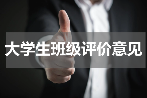 大学生班级评价意见