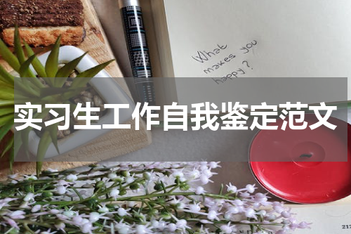 实习生工作自我鉴定范文