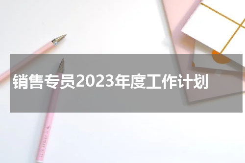 销售专员2023年度工作计划