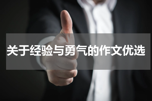 关于经验与勇气的作文优选