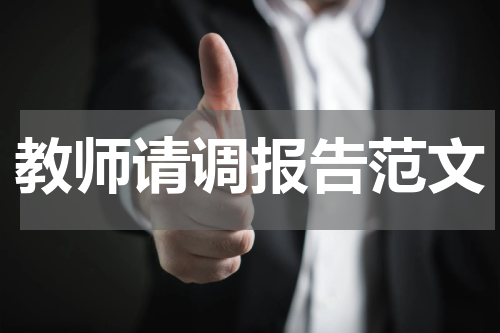 教师请调报告范文