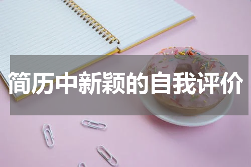 简历中新颖的自我评价