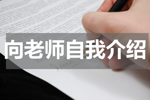 向老师自我介绍