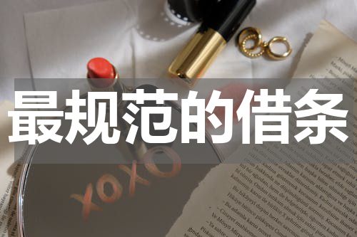 最规范的借条