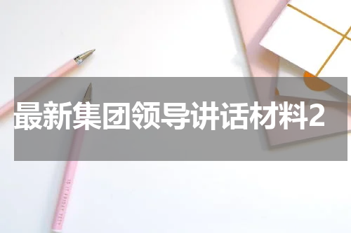 最新集团领导讲话材料2
