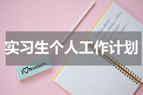 实习生个人工作计划