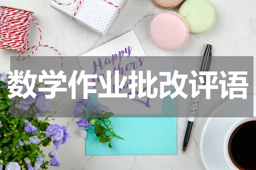 数学作业批改评语