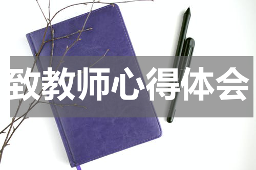 致教师心得体会