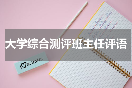 大学综合测评班主任评语