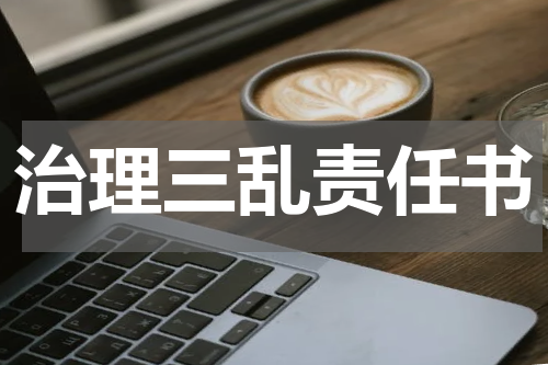 治理三乱责任书