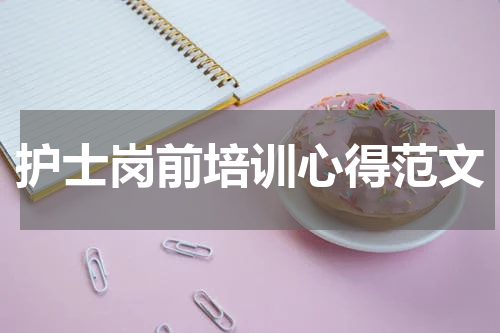 护士岗前培训心得范文