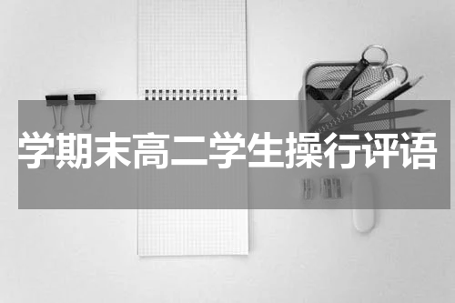 学期末高二学生操行评语