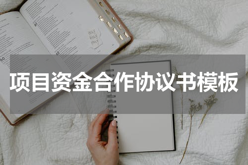 项目资金合作协议书模板