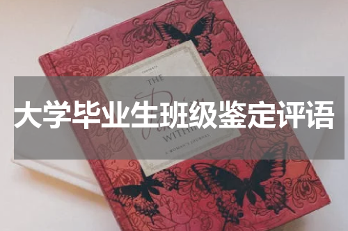 大学毕业生班级鉴定评语