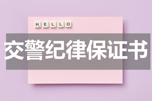 交警纪律保证书