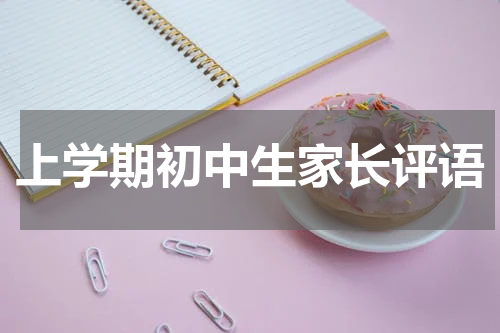 上学期初中生家长评语