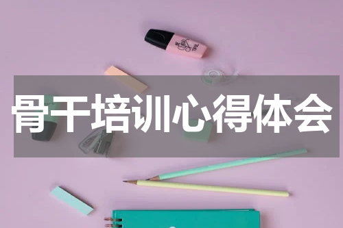 骨干培训心得体会