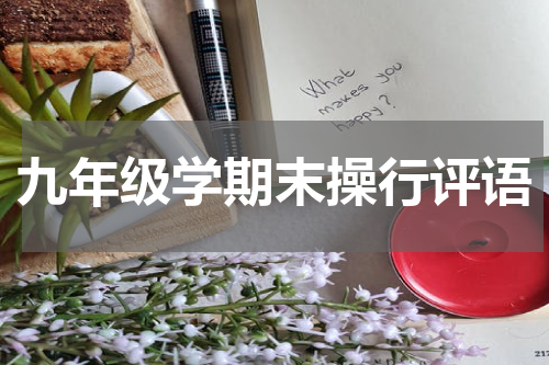 九年级学期末操行评语