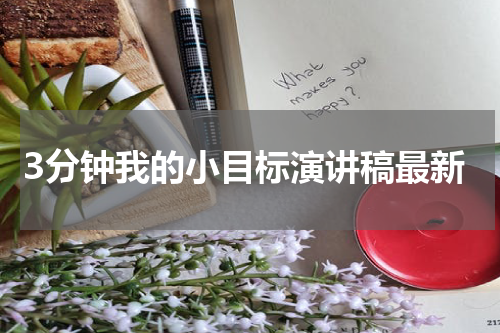 3分钟我的小目标演讲稿最新