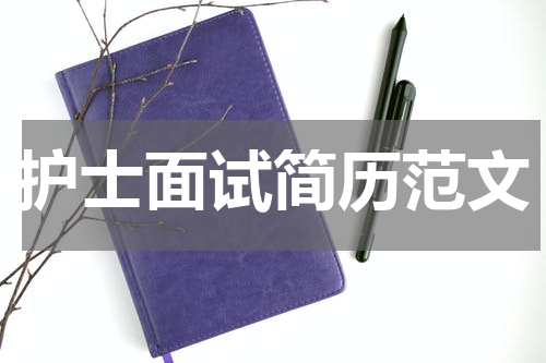 护士面试简历范文