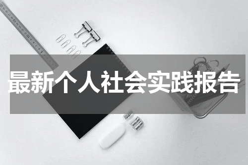 最新个人社会实践报告