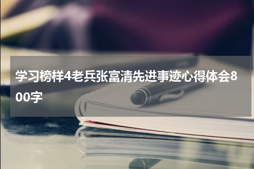 学习榜样4老兵张富清先进事迹心得体会800字
