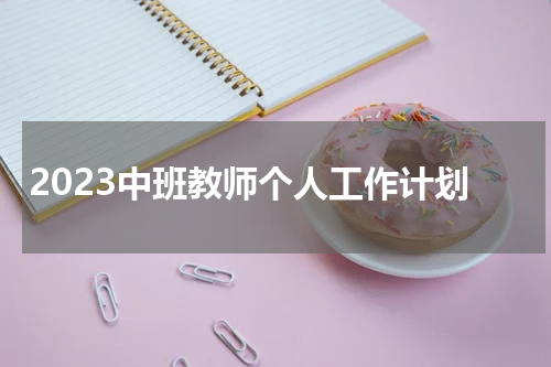 2023中班教师个人工作计划