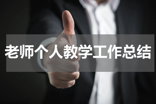 老师个人教学工作总结