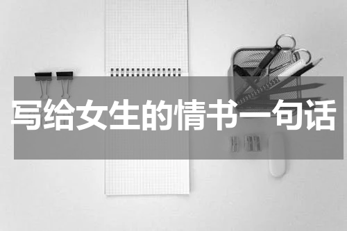 写给女生的情书一句话