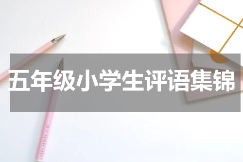 五年级小学生评语集锦