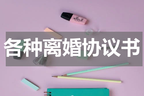 各种离婚协议书