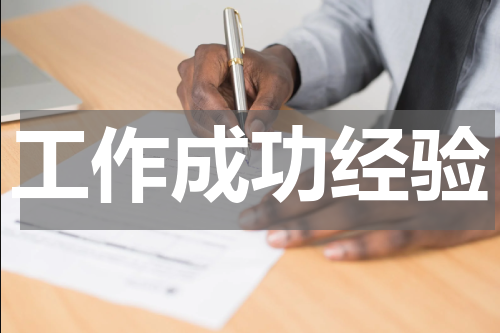 工作成功经验