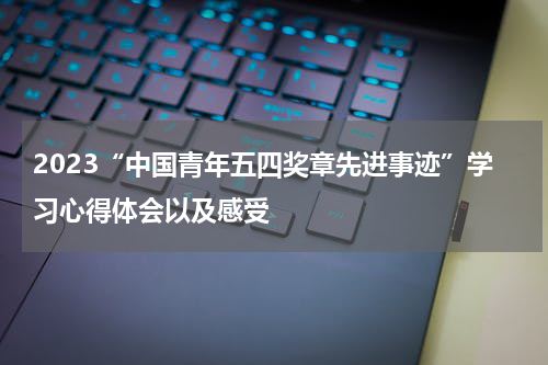 2023“中国青年五四奖章先进事迹”学习心得体会以及感受