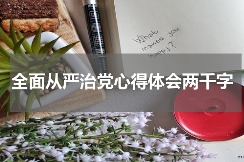 全面从严治党心得体会两千字