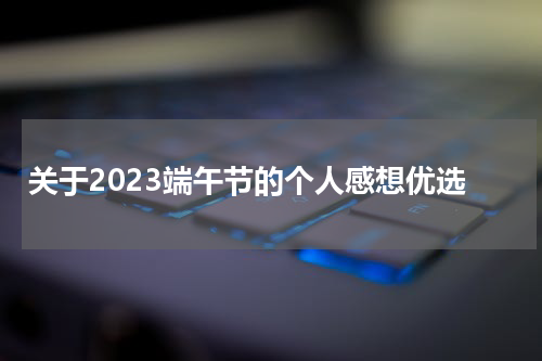 关于2023端午节的个人感想优选