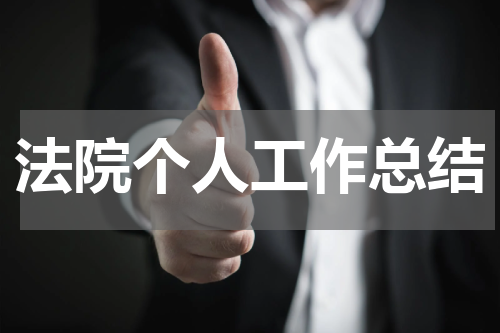 法院个人工作总结