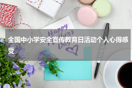 全国中小学安全宣传教育日活动个人心得感受