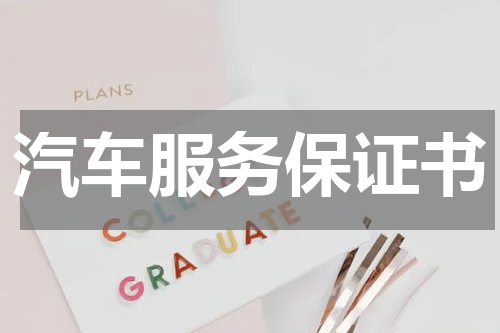 汽车服务保证书